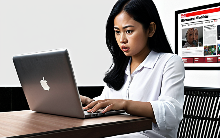 **A Malaysian woman carefully evaluating a news article on her laptop, surrounded by multiple open browser tabs displaying various news sources. Focus on the skeptical expression and the abundance of information sources. Incorporate elements of a modern Malaysian home setting.**